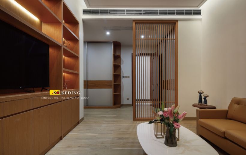 建一設計 東城區天璽 木格柵客廳