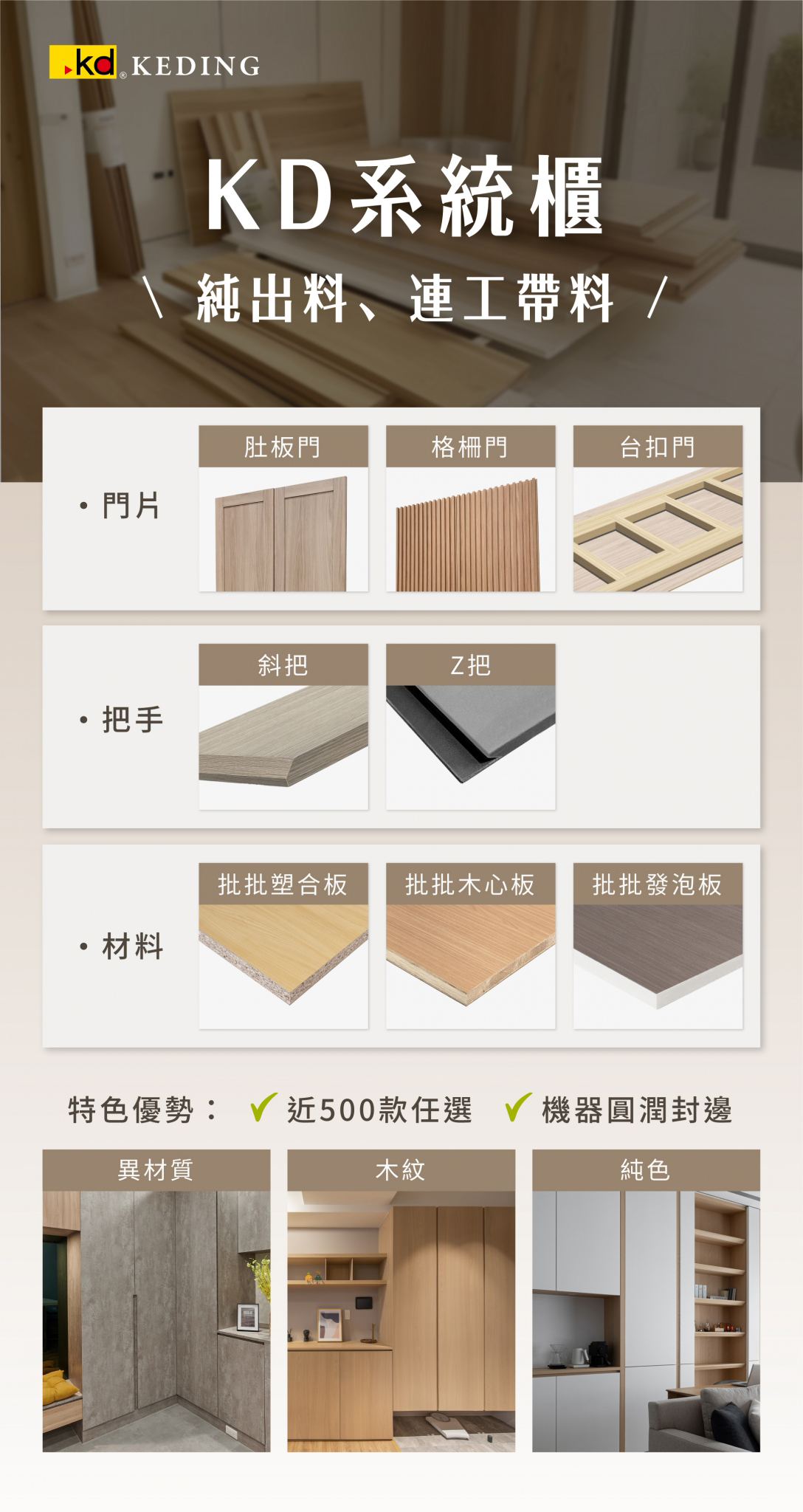科定系統櫃：模組化的木作系統櫃