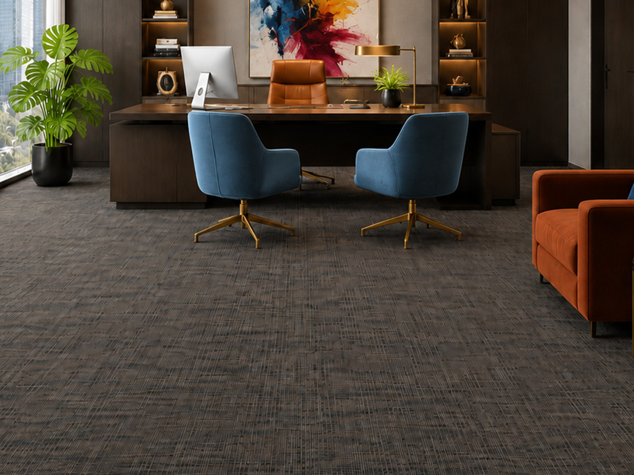 平織墨褐(圖)